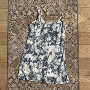 Abercrombie & fitch Blue and White Tie-Dye tennis dress